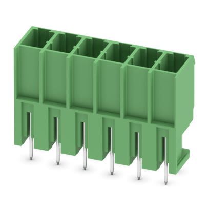 Phoenix Contact PCV 4/..-G Series Straight Solder PCB Header, 6 Contact(s), 7.62 mm Pitch, 1 Row(s), Shrouded [1804726]; 566-256
