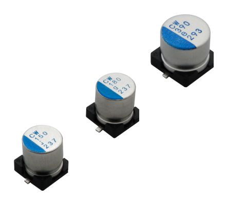 Nichicon 220μF Polymer Aluminium Solid Electrolytic Capacitor 6.3V dc, Surface Mount - PCW0J221MCO1GS [PCW0J221MCO1GS]; 566-974