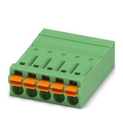 Phoenix Contact PCB Connector, 5-Contact, 3.5mm Pitch, PCB Mount, 1-Row, Push In Spring Termination [1844015]; 567-179