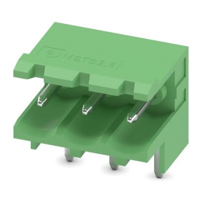 Phoenix Contact Solder PCB Header, 3 Contact(s), 5 mm Pitch, 1 Row(s), Shrouded [1736108]; 567-246