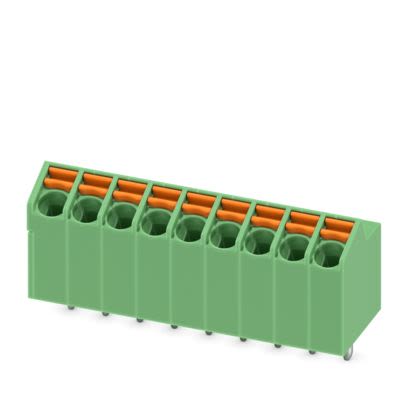 Phoenix Contact PCB Terminal Block, 9-Contact, 3.5mm Pitch, Wave Soldering, 1-Row, Push In Spring Termination [1752175]; 567-254