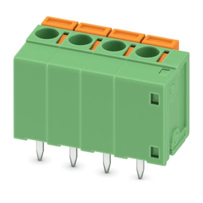 Phoenix Contact PCB Terminal Block, 4-Contact, 5.08mm Pitch, Wave Soldering, 1-Row, Push In Spring Termination [1789113]; 567-262