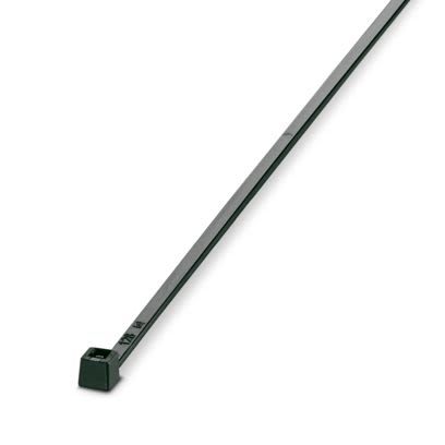 Phoenix Contact Cable Ties, Standard, 200mm x 2.6 mm, Black Polyamide, Pk-100 [3240741]; 567-294
