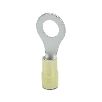 Phoenix Contact Insulated Ring Terminal, M8mm Stud Size, Yellow [3241213]; 567-302