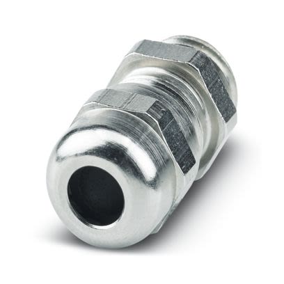 Phoenix Contact Silver Nickel Plated Brass Cable Gland, M12 Thread, 3mm min., 6.5mm max., IP66, IP68, IP69 [1411160]; 567-331