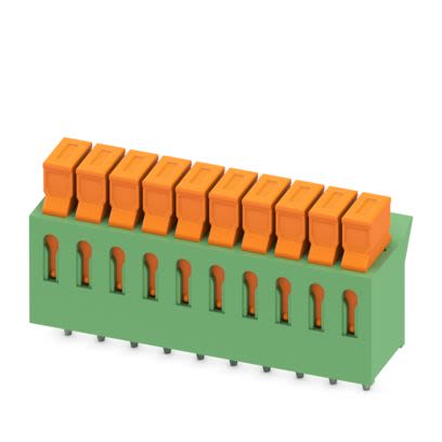 Phoenix Contact PCB Terminal Block, 10-Contact, 3.81mm Pitch, Wave Soldering, 1-Row, PC Terminal Termination [1706251]; 567-338
