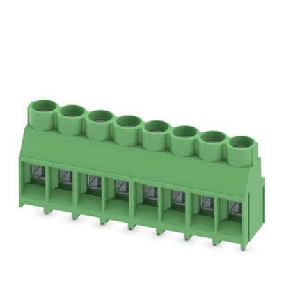 Phoenix Contact PCB Terminal Block, 8-Contact, 6.35mm Pitch, Wave Soldering, 1-Row, Plug In, Screw Termination [1713927]; 567-352