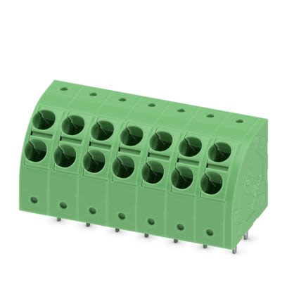 Phoenix Contact PCB Terminal Block, 7-Contact, 5mm Pitch, Wave Soldering, 1-Row, Push In Spring Termination [1725367]; 567-368