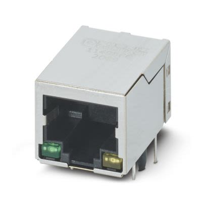Phoenix Contact Female RJ45 Connector, PCB Mount, Through Hole Straight 1 Port 8 -Way [1149866]; 567-411