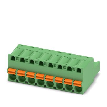 Phoenix Contact PCB Terminal Block, 8-Contact, 5mm Pitch, Push-In, 1-Row, Socket Termination [1910416]; 567-425