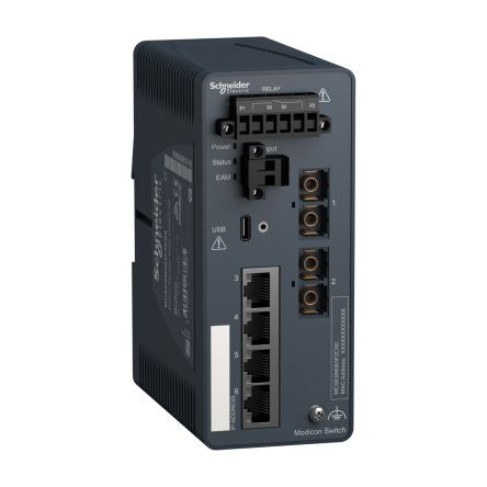 Schneider Electric MCSESM063F2CS0, Managed 6 Port Network Switch [MCSESM063F2CS0]; 577-082