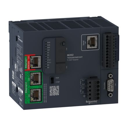 Schneider Electric TM2 Series Series Logic Controller for Use with TM2 Series, 24 V Supply, Transistor Output, 4-Input, [TM262M05MESS8T]; 577-094