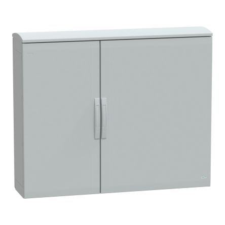 Schneider Electric NSY Series Fibreglass Reinforced Polyester Double-Door-Door Floor Standing Enclosure, Opaque Door, [NSYPLAT10123G]; 577-157