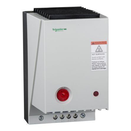 Schneider Electric Enclosure Heater, 120V ac, 400 → 550W Output, 0 → 60°C, 220mm x 150mm x 150mm [NSYCRP1W120VTVC]; 577-186