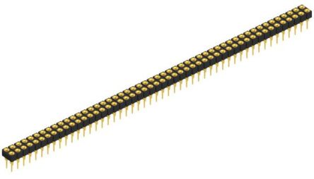 Fischer Elektronik MK Series Straight Through Hole PCB Connector, 100 Contact(s), 2.54 mm Pitch, 2 Row(s), Unshrouded [MK 201 100 G]; 577-662