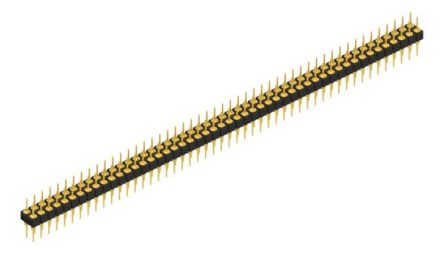 Fischer Elektronik MK Series Straight Through Hole PCB Connector, 100 Contact(s), 2.54 mm Pitch, 2 Row(s), Unshrouded [MK 205 100 G]; 577-678
