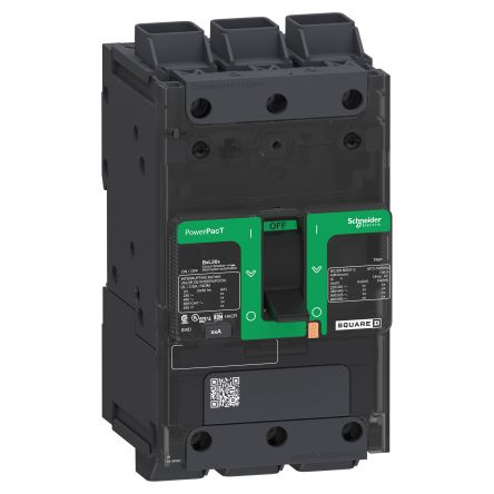 Schneider Electric, PowerPact Circuit breaker 3P 125A, Breaking Capacity 18 kA, Screw Mount [BGL36125LU]; 578-268