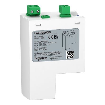 Schneider Electric TeSys TeSyS F Contactor, 100 → 250 V Coil, 1.25 kA, 500 → 680 W, 100 → 250 V [LA4EM250FL]; 578-273
