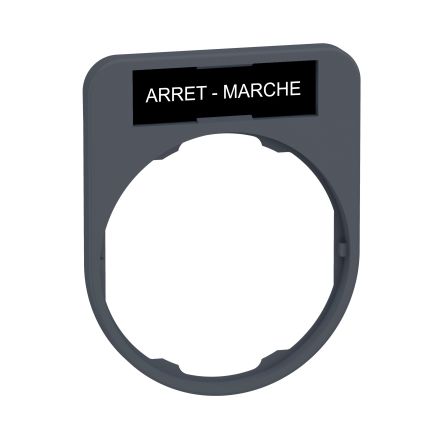 Schneider Electric Legend Holder for Use with Push Button, ARRET-MARCHE [ZBYF2166C0]; 578-283