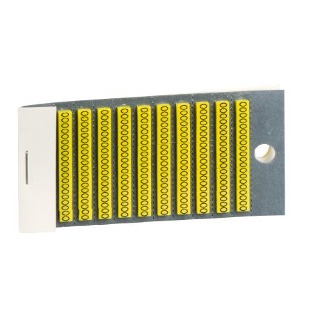 Schneider Electric Linergy DZ5 Clip On Cable Marker, Yellow, Pre-printed "O", for Cable End, AR1MB010 [AR1MB010]; 578-350