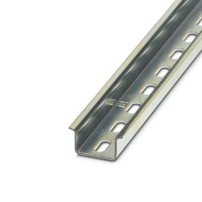 Phoenix Contact Steel Perforated DIN Rail, 2000mm x 35mm x 15mm [1201730]; 584-796
