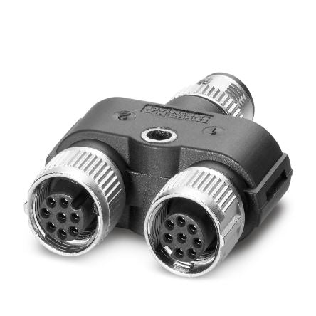 Phoenix Contact Distribution Block, 8 Way, 2A, 30 V ac, Black Metallic [1454969]; 584-807