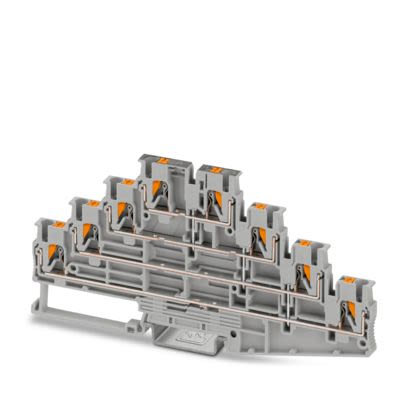 Phoenix Contact 1336411 13364 Series Grey, 0.14mm², 4-Level, Push In Termination [1336411]; 584-841