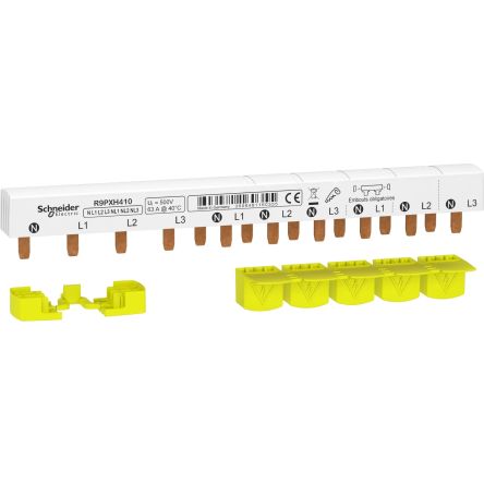 Resi9 Busbar, 230V ac, 18mm Pitch [R9PXH410]; 585-436