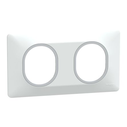 White 2 Gang Light Switch Cover [S320704F]; 585-440