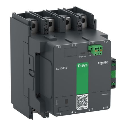 TeSys TeSyS F Contactor, 460 V Coil, 4-Pole, 330 A, 7.8, NO/NC, 460 V [LC1G2254EHES207N]; 585-458