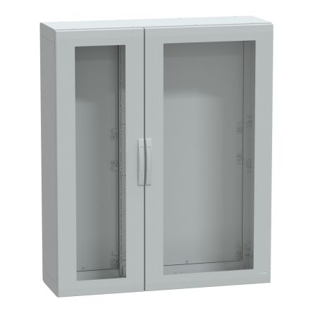 PanelSeT Series Fibreglass Reinforced Polyester Double-Door-Door Floor Standing Enclosure, Glazed Door Door, IP65, 1500 [NSYPLA15124TG]; 585-468
