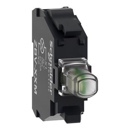 Harmony Series Contact Block for Use with Push Buttons, 230V, Green Light [ZBVM3M]; 585-475