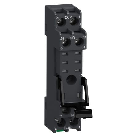 Harmony Relay RXG 2 Pin 250V Clip-On Relay Socket, for use with RXG2 Relays [RGZE08E]; 585-487