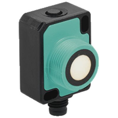 Pepperl + Fuchs Ultrasonic Rectangular Proximity Sensor, M8, 60 → 800 mm Detection 0-10 V/4-20 mA, 18 → [UC800-F77S-IU-IO-V31]; 588-539