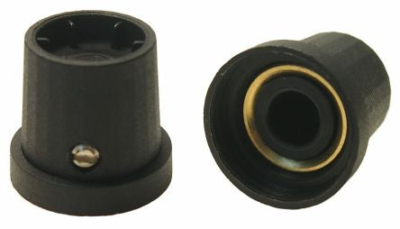 RS PRO 19.5mm Black Potentiometer Knob for 6mm Shaft Round Shaft [0]; 588-686