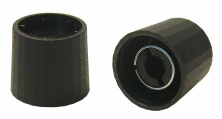 RS PRO 19.7mm Black Potentiometer Knob for 6mm Shaft D Shaped [0]; 588-687