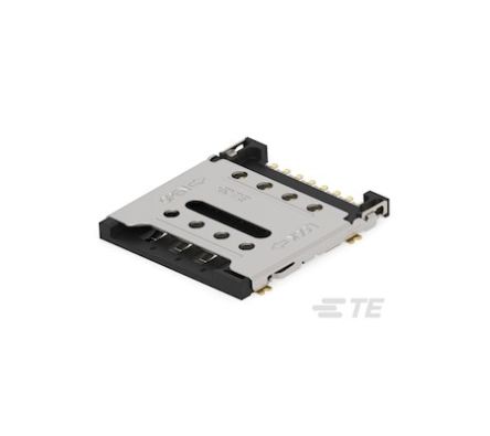 TE Connectivity, 2499165 8 Way Horizontal Hinged Micro SIM Card Connector With Surface Mount Termination [2499165-1]; 588-999