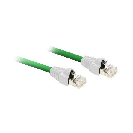 Schneider ElectricConneXium - Ethernet, 12m, Green RJ45 to Female RJ45 Female, Shielded Twisted Pair (STP) Shielded, [490NTW00012]; 589-792