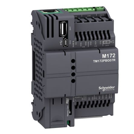 Schneider Electric TM172 Series Logic Controller for Use with M172, Modicon M171, 24 V Supply, Relay Output, 4-Input, [TM172PBG07R]; 589-821