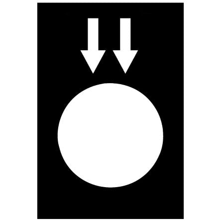 Schneider Electric Legend for Use with XACB, XACM, None, Arrow [ZB2BY2955]; 589-853