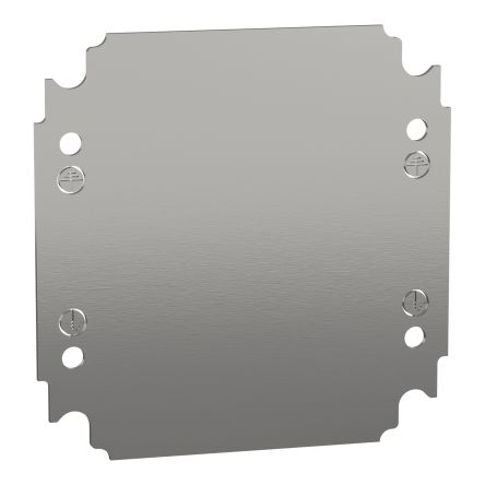 Schneider Electric PanelSeT Series Galvanised Steel Mounting Plate, 150mm H, 150mm W for Use with Panelset, Thalassa [NSYMM22]; 589-873