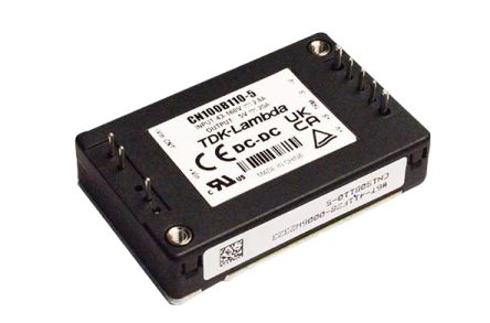 TDK-Lambda CN B110 DC-DC Converter, 15V dc/ 3.4A Output, 43 To 160 V dc Input, 51W, Through Hole, +100°C Max Temp -40°C [CN50B110-15]; 589-948