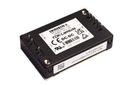 TDK-Lambda CN B110 DC-DC Converter, 5V dc/ 10A Output, 43 To 160 V dc Input, 50W, Through Hole, +100°C Max Temp -40°C [CN50B110-5]; 589-955