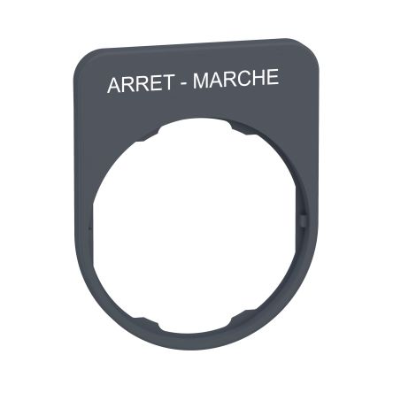 Schneider Electric Legend Plate for Use with Harmony XB4, Harmony XB5, ARRET-MARCHE [ZBYFP2166C0]; 590-000
