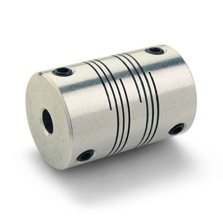Ruland Beam Coupling, 31.8mm Outside Diameter, 10 mm, 14 mm Bore, 44.5mm Length Flexible Beam Coupling [FSMR32-14-10-A]; 592-146