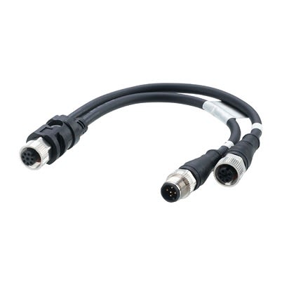 ifm electronic E1 Series Cable, M12, 8 way, 8 port [E12640]; 594-865