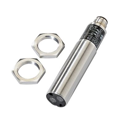 ifm electronic Diffuse Reflection Photoelectric Sensor, Barrel Sensor, 100 mm Detection Range [OG5029]; 595-107