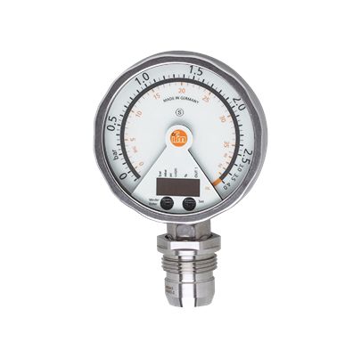 ifm electronic PG2 Series Pressure Sensor, -0.124bar Min, 2.5bar Max, 4 -20mA, PNP/NPN Output, Relative Reading [PG2896]; 596-667
