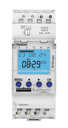 Theben Digital Time Switch 12 → 24 V ac, 1-Channel [6104130]; 597-184