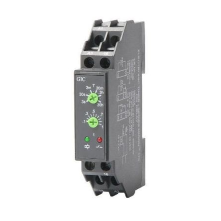GIC Micon 175 Series Series DIN Rail Mount Timer Relay, 110V ac, SPDT [11ODT4]; 597-193